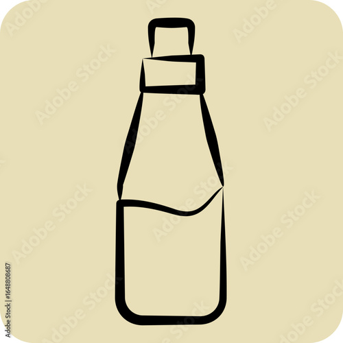 Icon Sanitizer. related to Tattoo symbol. hand drawn style. design editable