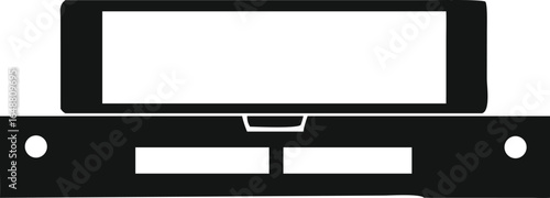 Flat digital electronic display device technology with a blank LCD screen on a computer monitor
