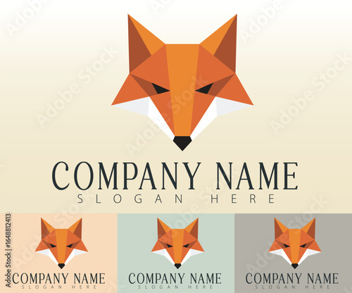 A minimal geometric fox logo.