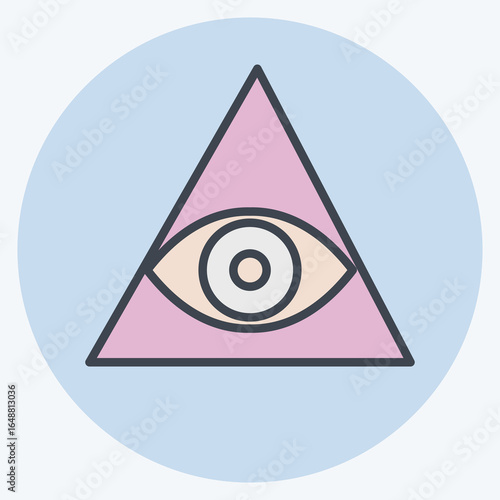 Icon Tatto. related to Tattoo symbol. color mate style. design editable