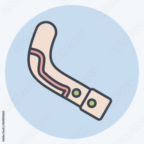 Icon Sleeve Tatto. related to Tattoo symbol. color mate style. design editable