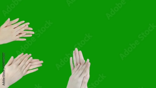 clapping isolated hands realistic footage on green screen, clap, claps, chroma key effect filter hand background video motion graphics 3d render human woman hand See Less clapping hands with vfx.
