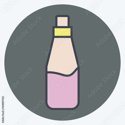 Icon Sanitizer. related to Tattoo symbol. color mate style. design editable