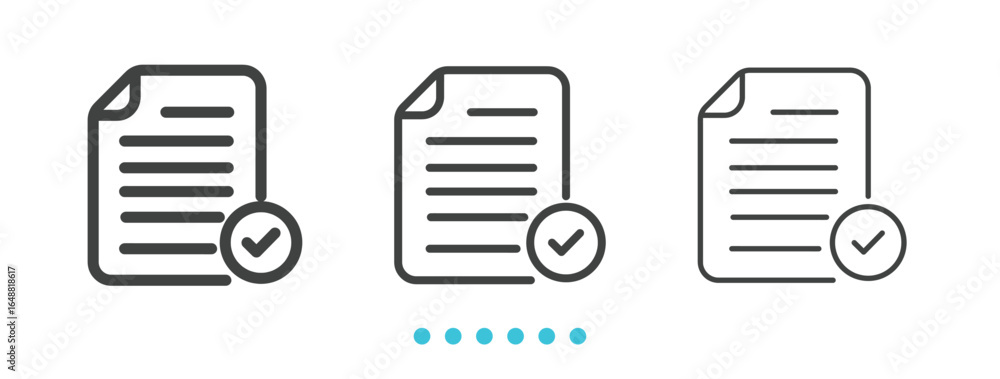 file accepted Icon. Thin line icon vector file accepted Icon. Thin line icon vector
