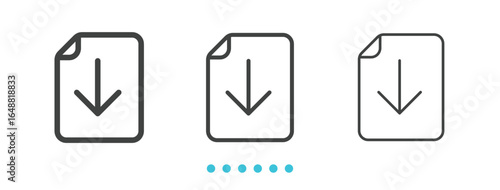 file download Icon. Thin line icon vector Free Download file download Icon. Thin line icon vector - GFXLoad