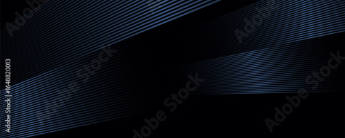 Modern dark blue banner background with geometric diagonal overlay and glowing lines eps 10