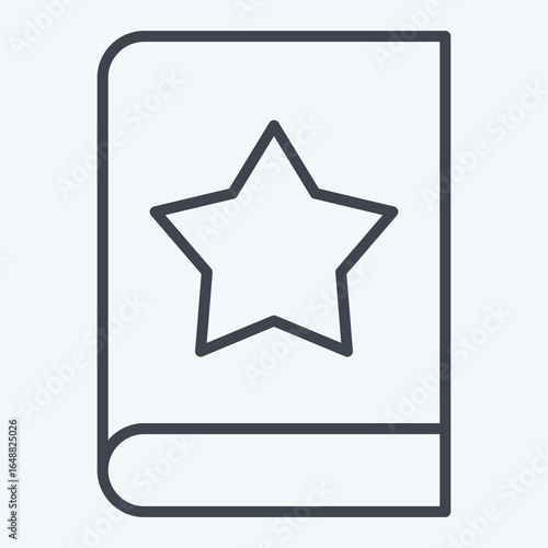 Icon Tatto Book. related to Tattoo symbol. line style. design editable