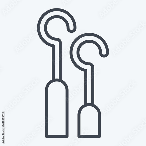 Icon Needles. related to Tattoo symbol. line style. design editable