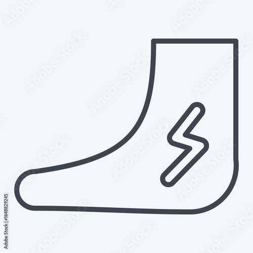 Icon Leg Tatto. related to Tattoo symbol. line style. design editable
