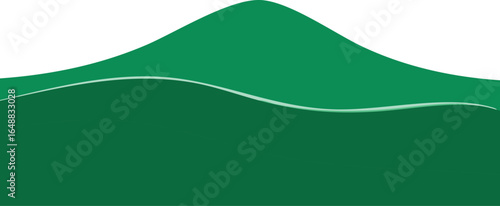 Majestic green mountains with snow peaks and cloudy sky