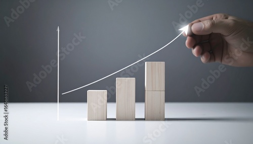 Visualizing results by drawing three ascending bar graphs directly