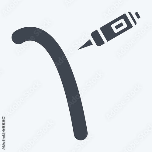 Icon Tatto Process. related to Tattoo symbol. glyph style. design editable
