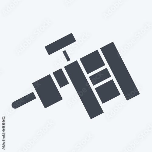 Icon Tatto Machine. related to Tattoo symbol. glyph style. design editable
