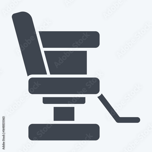 Icon Tatto Chair. related to Tattoo symbol. glyph style. design editable