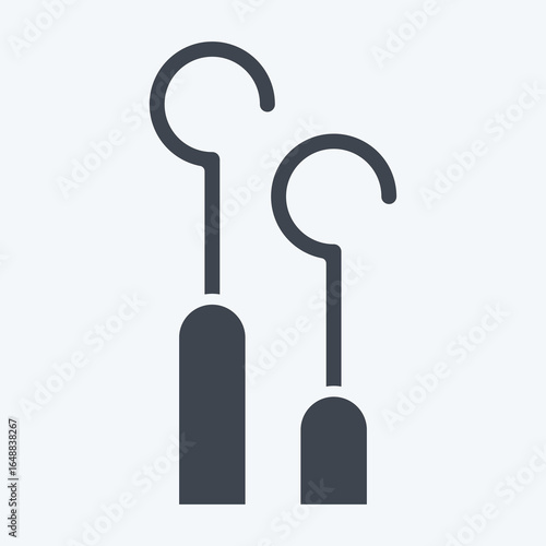 Icon Needles. related to Tattoo symbol. glyph style. design editable