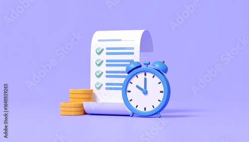 3D receipt and clock