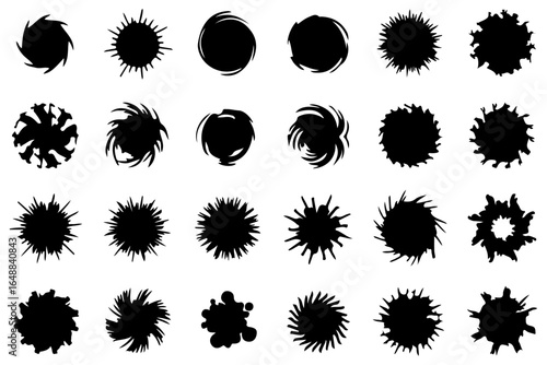 Dynamic Speed and Motion Silhouette Icon Collection