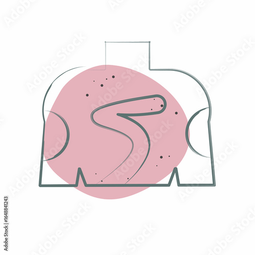 Icon Yakuza Style. related to Tattoo symbol. Color Spot Style. design editable