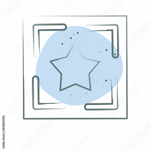 Icon Trafaret. related to Tattoo symbol. Color Spot Style. design editable
