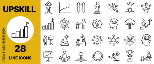 Professional Skill Icon Set – Communication, Leadership, Teamwork, Problem Solving, Creativity, Time Management, Critical Thinking, Adaptability, Negotiation, and Decision Making Vector Collection