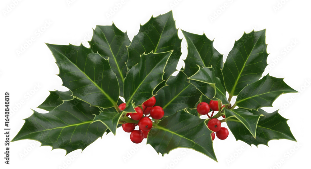 Obraz premium Holly Sprig With Red Berries