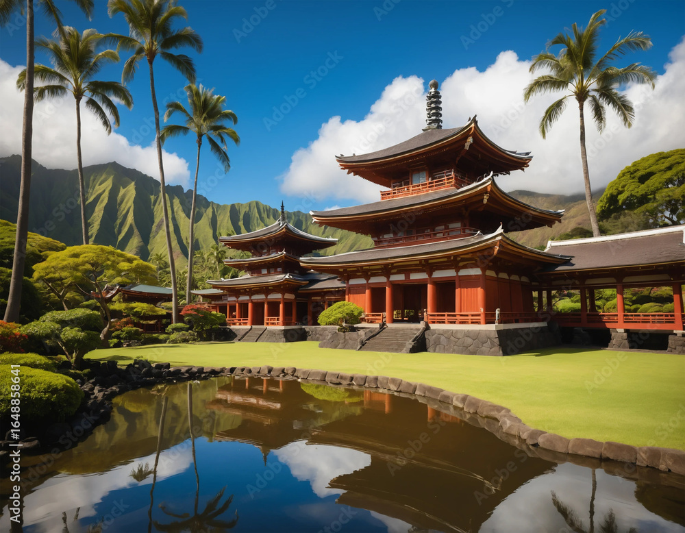 Obraz premium A beautiful temple, built with meticulous care, ranked among the best in the world.