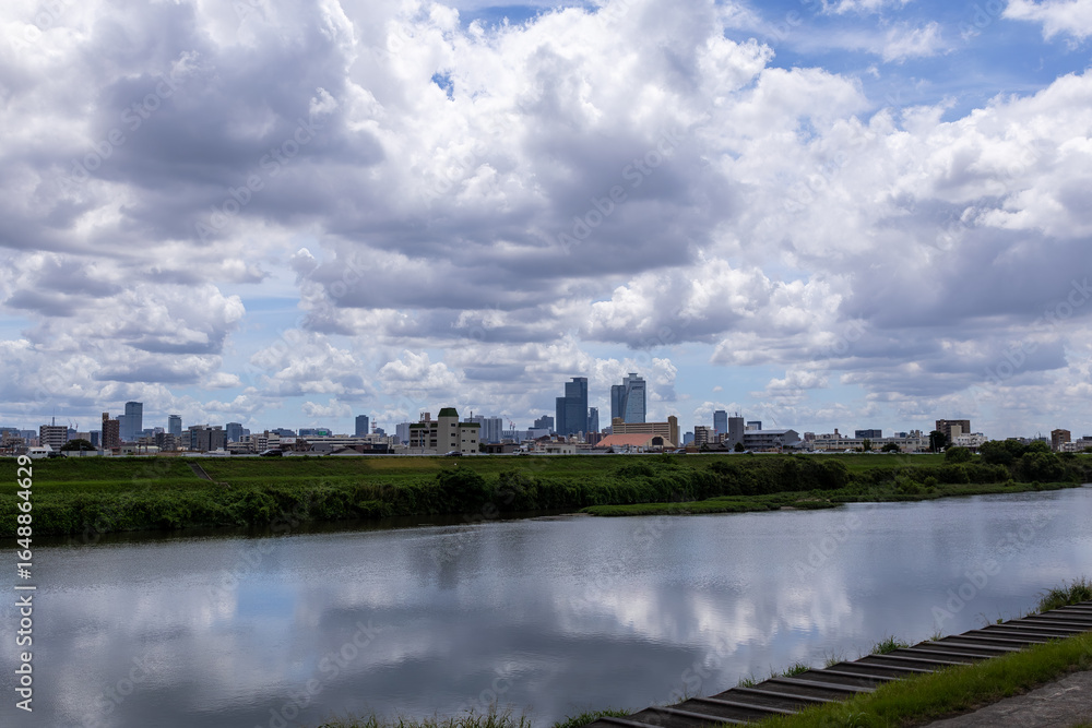 Naklejka premium 青空と雲