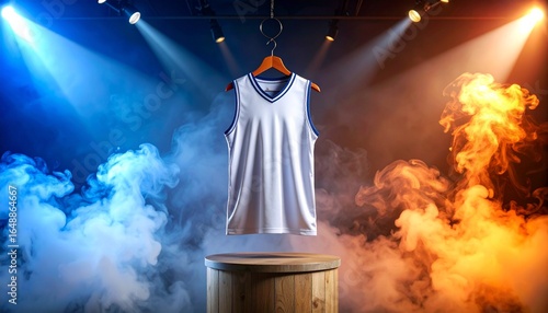 Mockup jersey floating , store idea concept