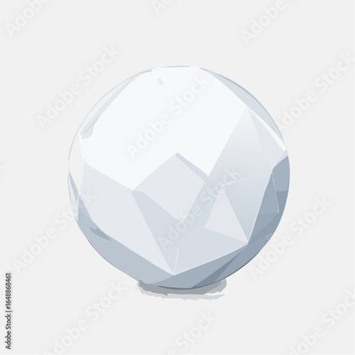 Sphère en verre, cristal, translucide, fond blanc