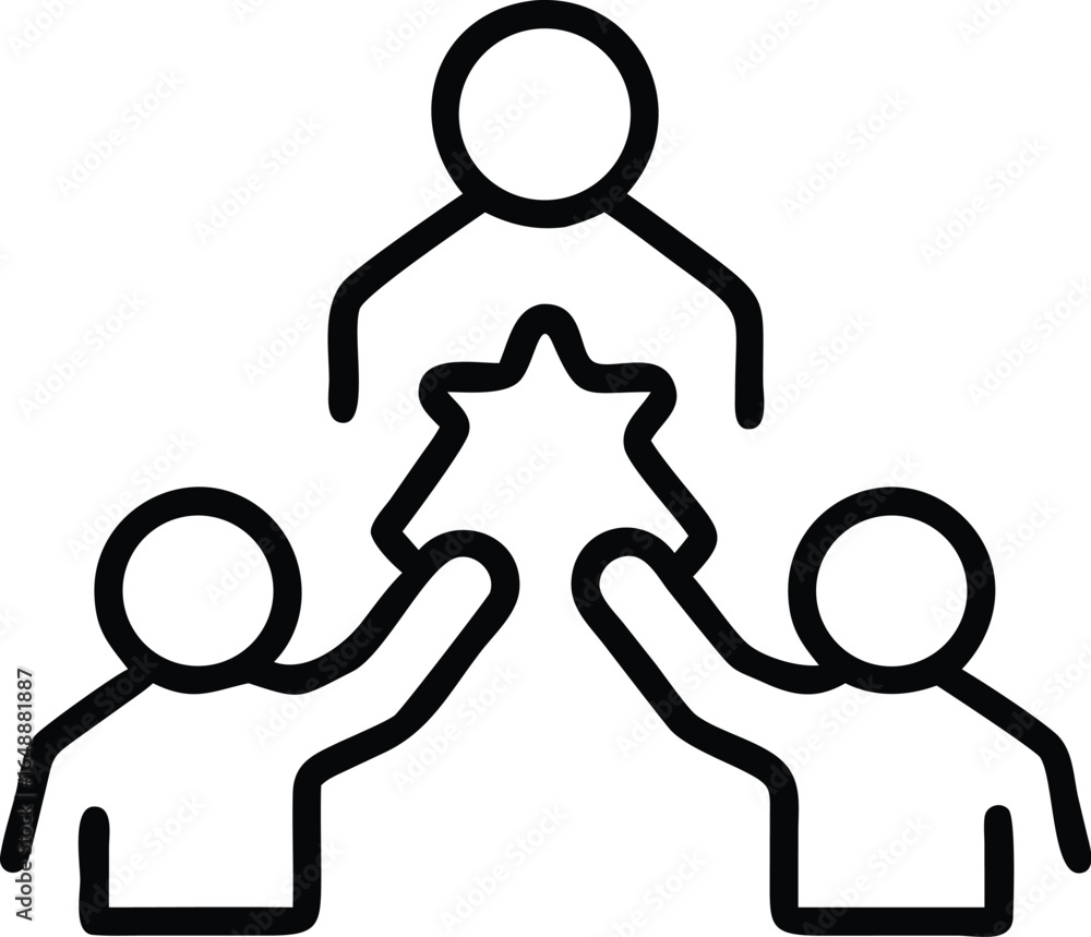 Fototapeta premium Team work Icon