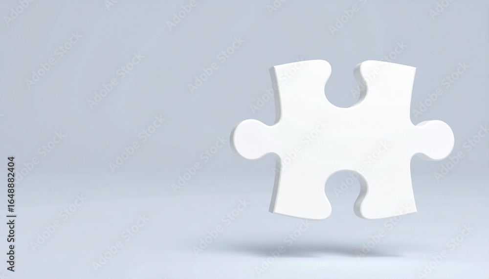 Obraz premium Anime-style 3D puzzle sculpture symbolizing communication 