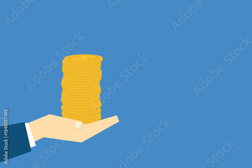 Hand holding money	