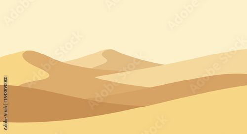 Abstract Desert Sand Dunes In Neutral Earth Tones Minimalist Landscape