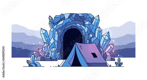 Adventures In Ice Cave Discovering Crystals And Setting Up Camp