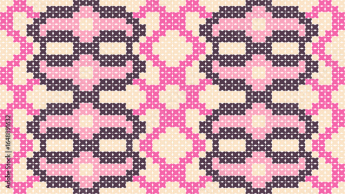 Seamless knitted fabric with heart pattern, a decorative retro textile design perfect for vintage fashion or wallpaper