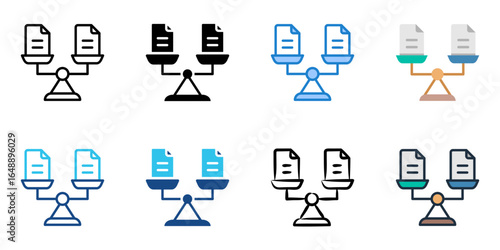 Equal Representation icon set multiple style collection 
