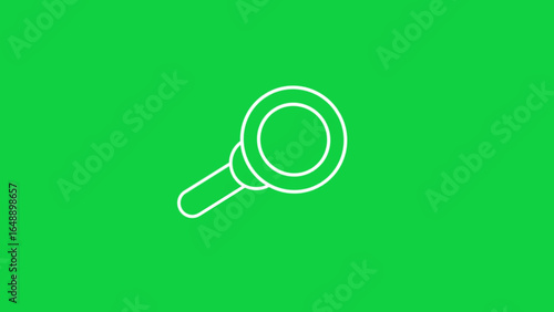 Magnifying glass icon on green background search find
