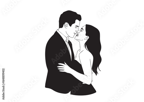 Man and woman couple love vector illustration