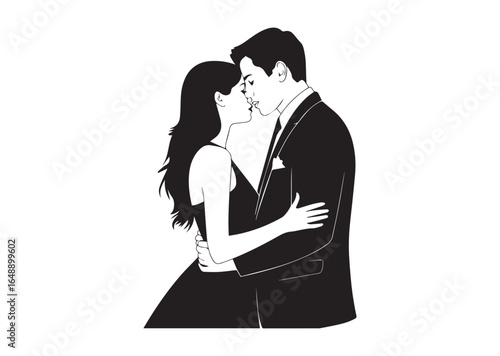 Man and woman couple love vector illustration