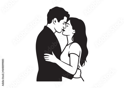 Man and woman couple love vector illustration