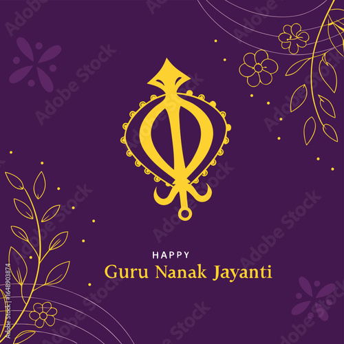 Happy Guru Nanak Jayanti Celebration Poster