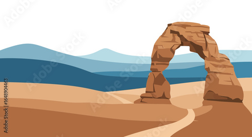 Arches National Park Landscape Scene Majestic Desert Natural Formation