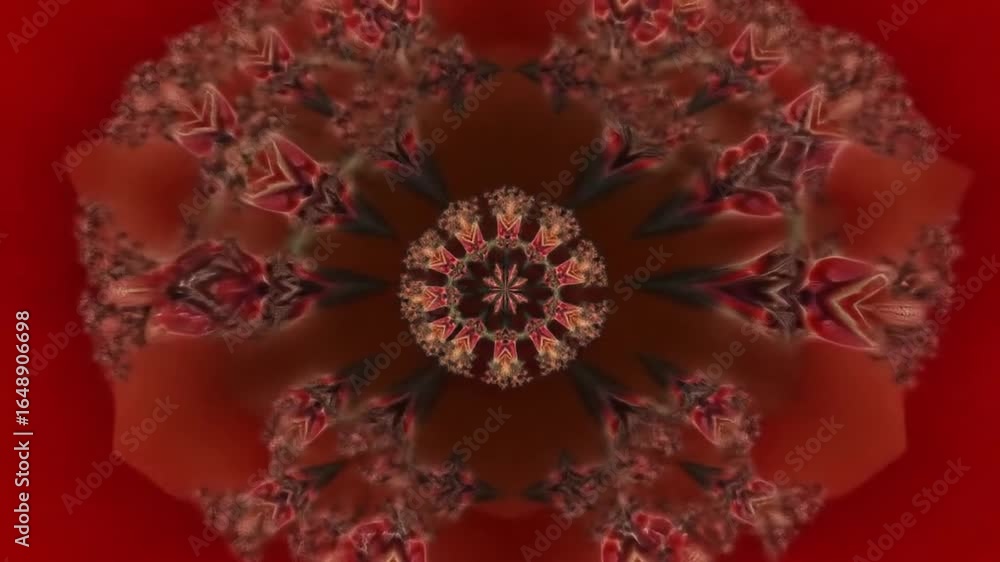 Abstract kaleidoscopic patterns motion background with intricate designs and vibrant colors
