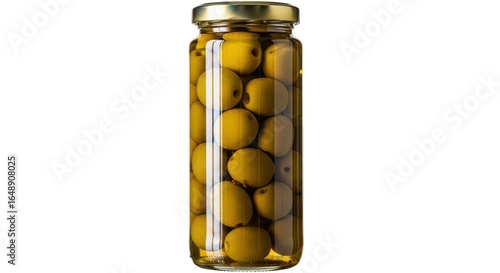 Photography Isolated Jar of Green Olives