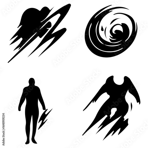 Final Fantasy XIV Black Mage Job & Spell Icon Set