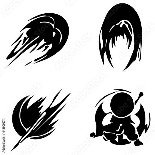 Final Fantasy XIV Black Mage Job & Spell Icon Set