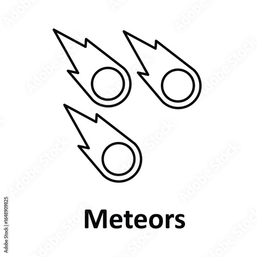 Meteors Vector icon which can easily modify or edit