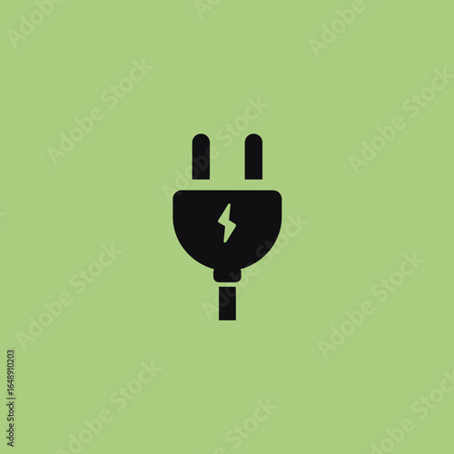Stromstecker Symbol, Elektrostecker Icon Set, elektrische Energie, Stromversorgung, Ladekabel, minimalistisches Vektor-Design