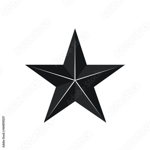 Stern Icon Set, Fünfzackiger Stern Vektor, Militärstern, Auszeichnungsstern, Deko Stern Symbol, 3D Stern Illustration