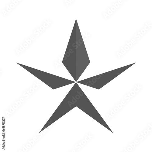 Stern Icon Set, Fünfzackiger Stern Vektor, Militärstern, Auszeichnungsstern, Deko Stern Symbol, 3D Stern Illustration